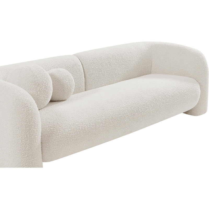 Meridian Emory Cream Boucle Fabric Loveseat IMAGE 12