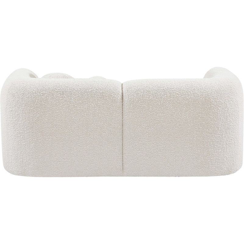 Meridian Emory Cream Boucle Fabric Loveseat IMAGE 3