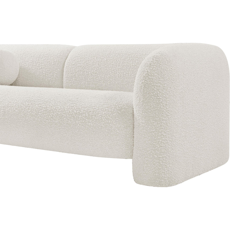 Meridian Emory Cream Boucle Fabric Loveseat IMAGE 8