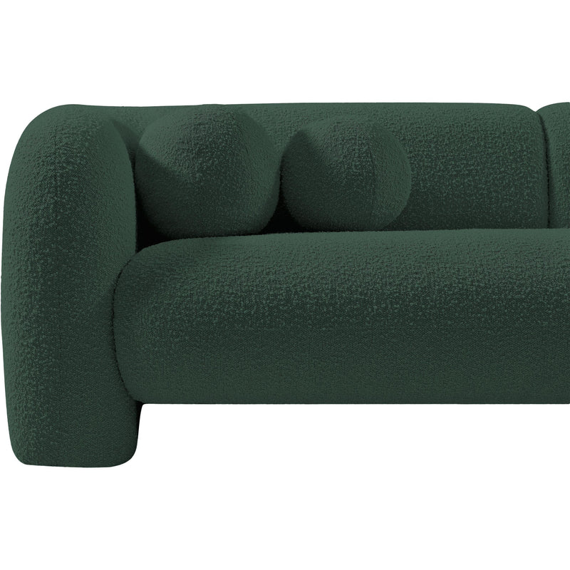 Meridian Emory Green Boucle Fabric Loveseat IMAGE 13