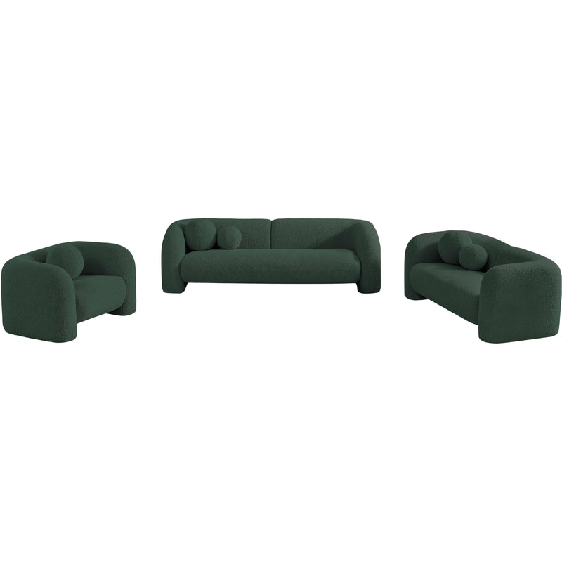 Meridian Emory Green Boucle Fabric Loveseat IMAGE 15