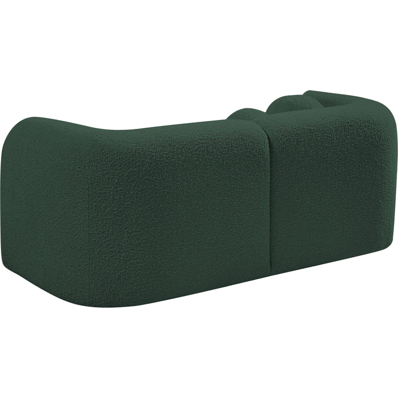 Meridian Emory Green Boucle Fabric Loveseat IMAGE 7