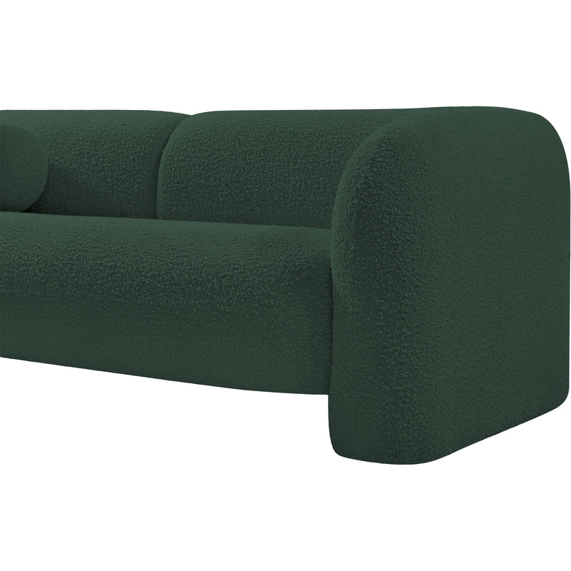 Meridian Emory Green Boucle Fabric Loveseat IMAGE 8