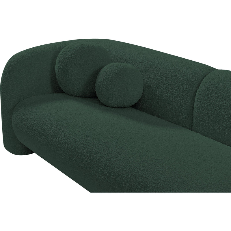 Meridian Emory Green Boucle Fabric Loveseat IMAGE 9