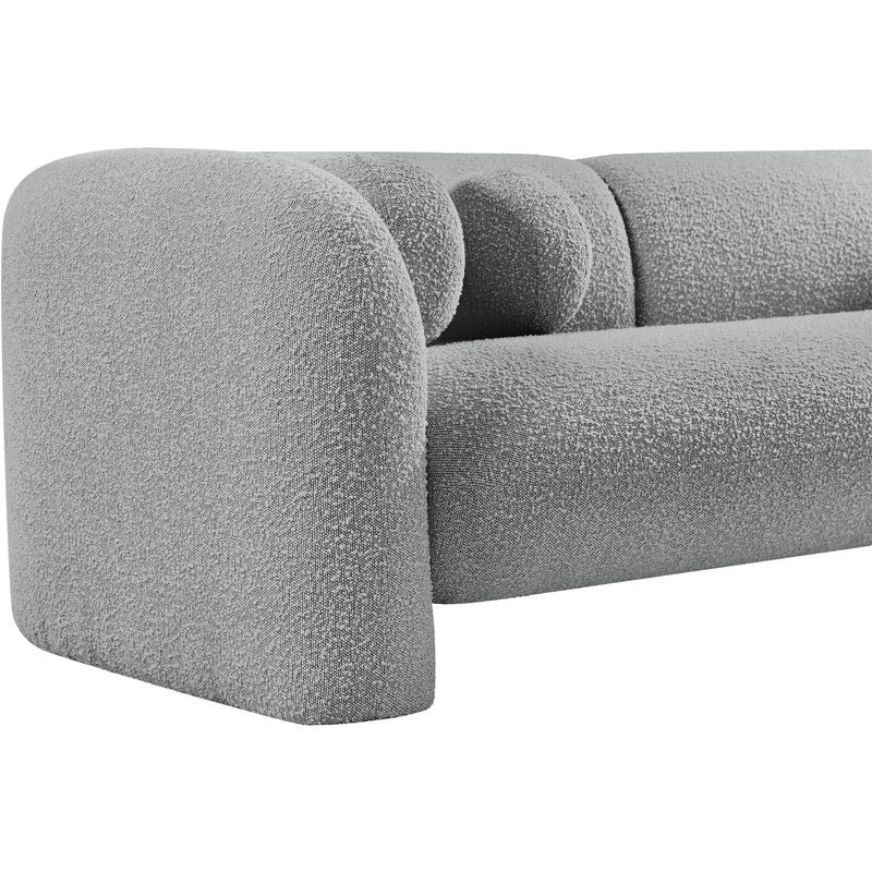 Meridian Emory Grey Boucle Fabric Loveseat IMAGE 11