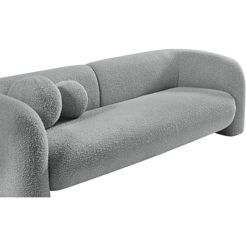 Meridian Emory Grey Boucle Fabric Loveseat IMAGE 12