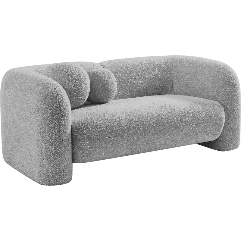 Meridian Emory Grey Boucle Fabric Loveseat IMAGE 17