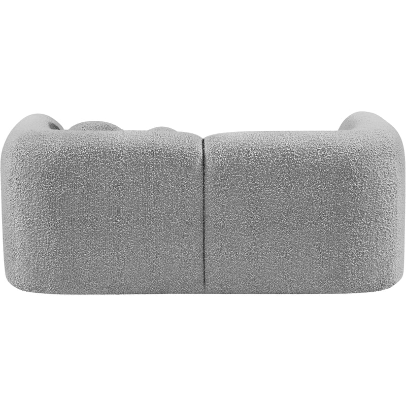 Meridian Emory Grey Boucle Fabric Loveseat IMAGE 3