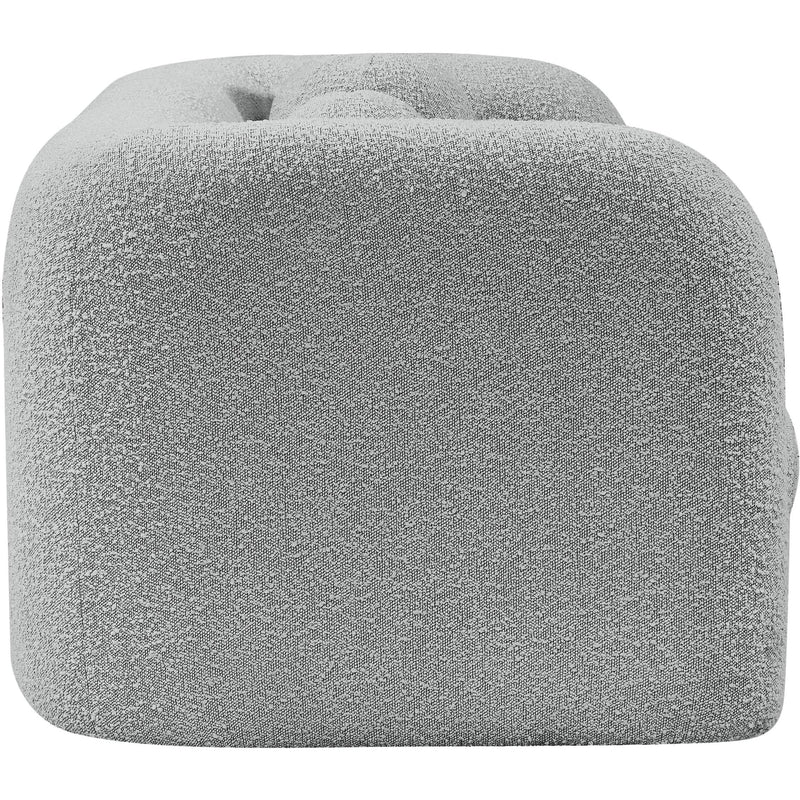 Meridian Emory Grey Boucle Fabric Loveseat IMAGE 6