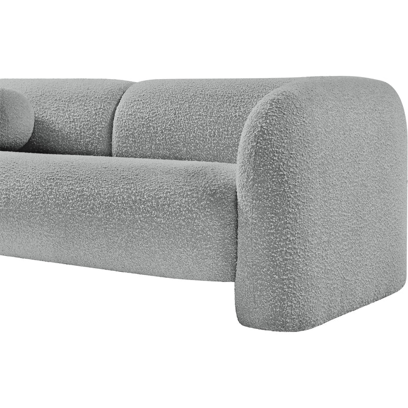 Meridian Emory Grey Boucle Fabric Loveseat IMAGE 8