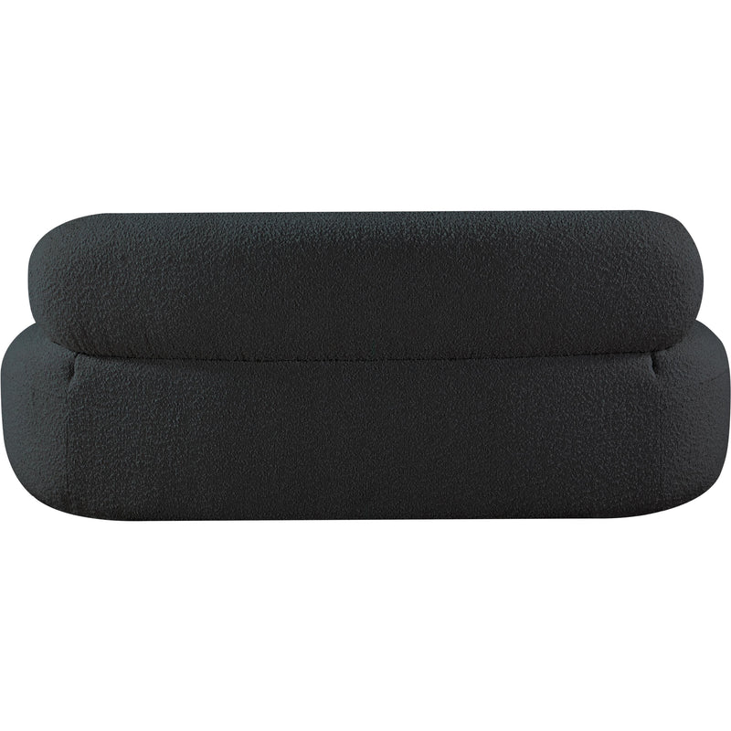 Meridian Venti Black Boucle Fabric Loveseat IMAGE 3