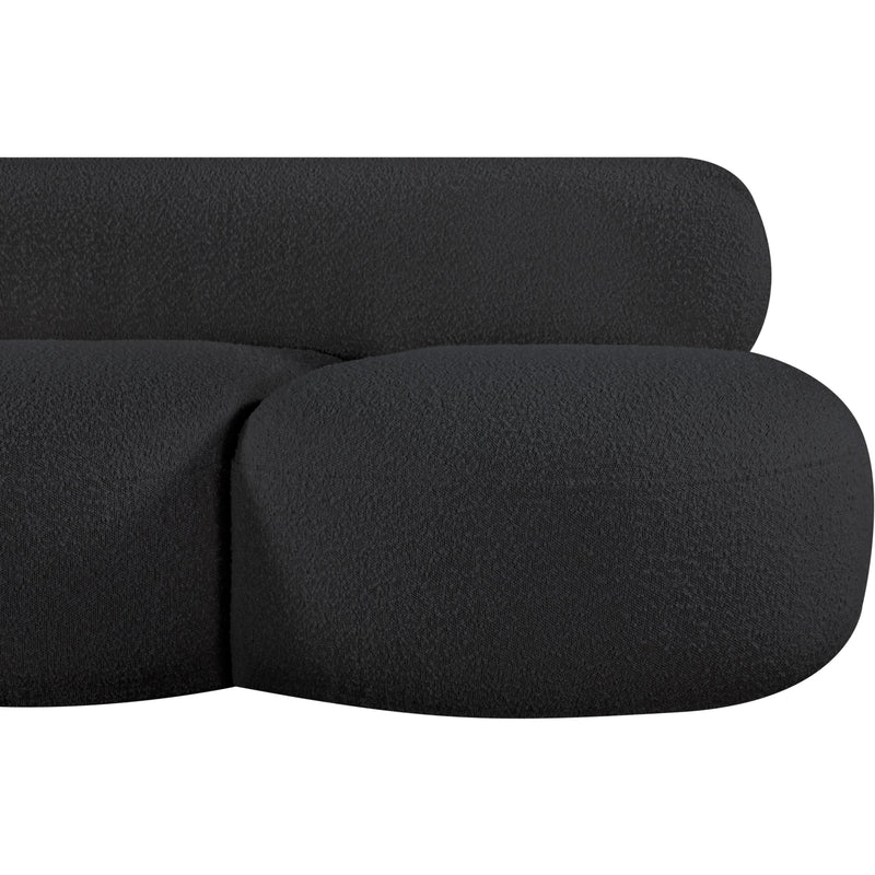 Meridian Venti Black Boucle Fabric Loveseat IMAGE 8