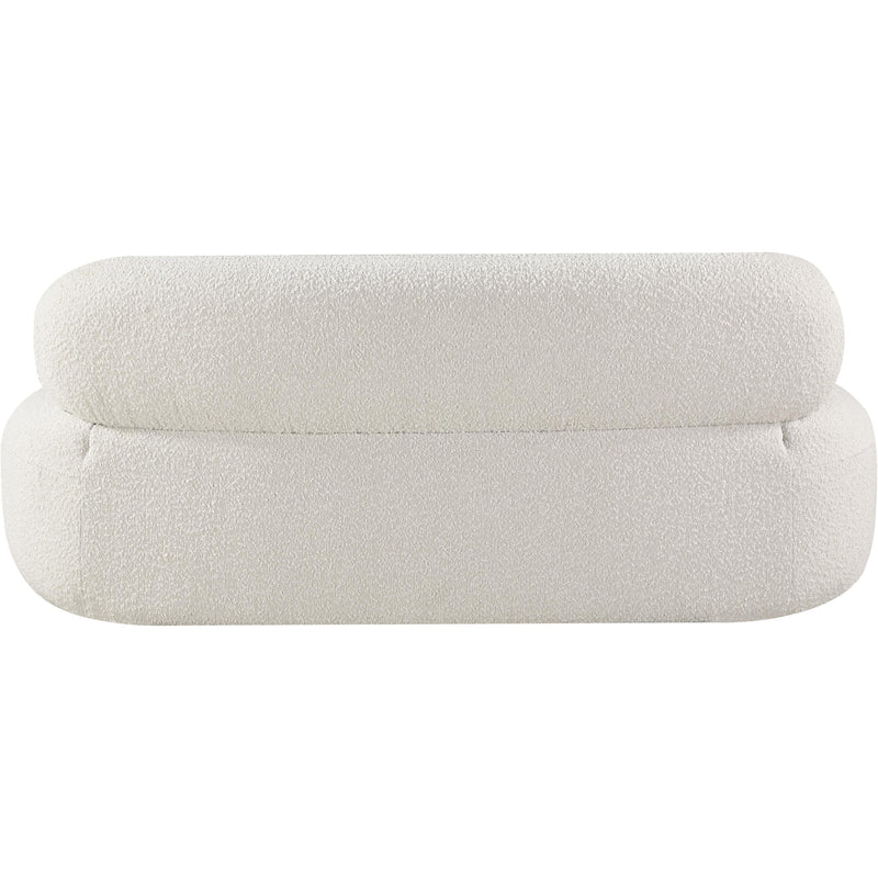 Meridian Venti Cream Boucle Fabric Loveseat IMAGE 3