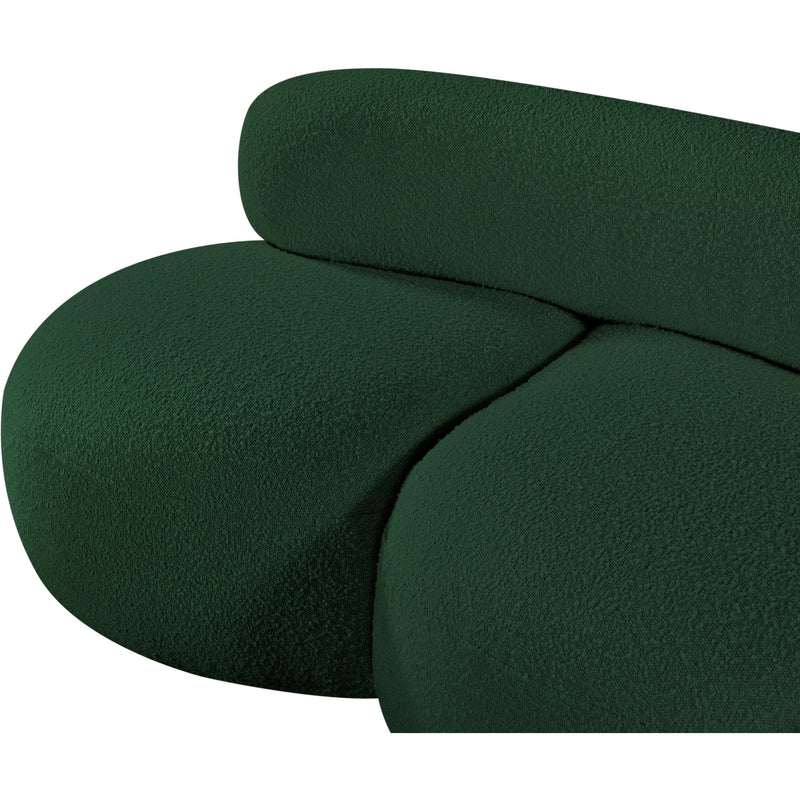 Meridian Venti Green Boucle Fabric Loveseat IMAGE 10