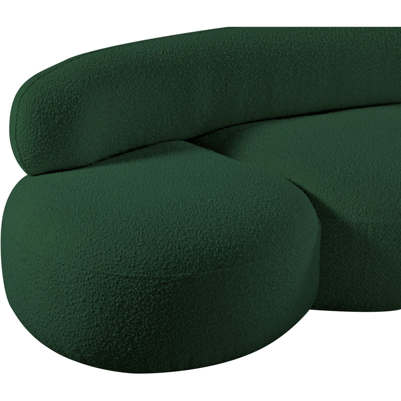 Meridian Venti Green Boucle Fabric Loveseat IMAGE 11