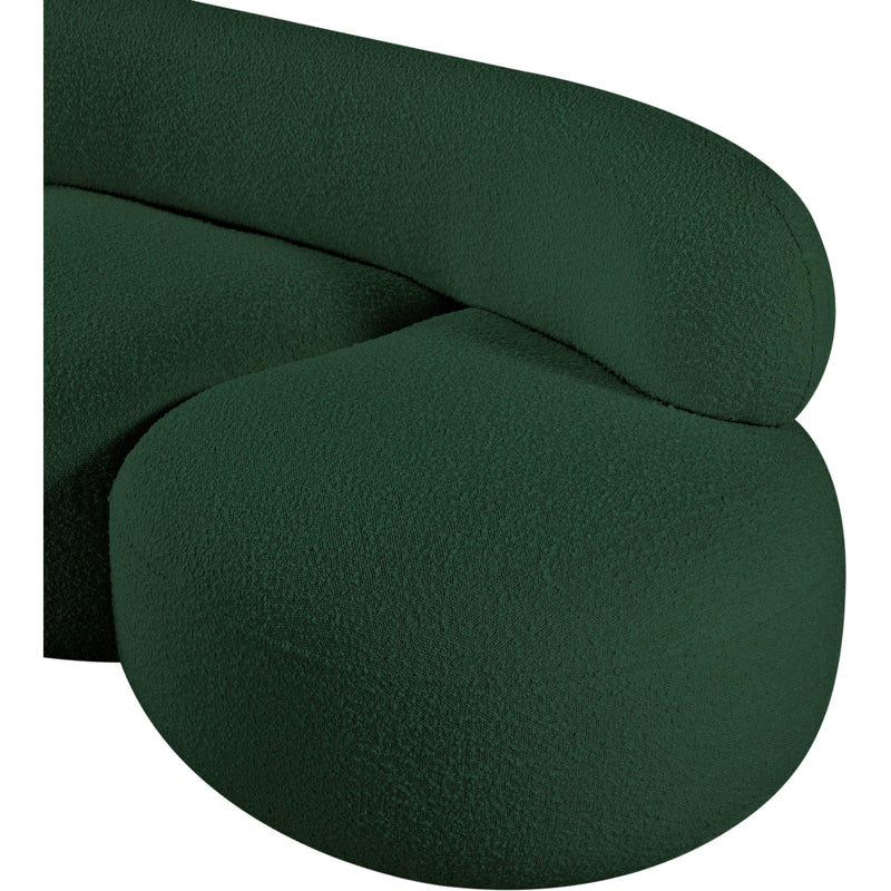 Meridian Venti Green Boucle Fabric Loveseat IMAGE 12