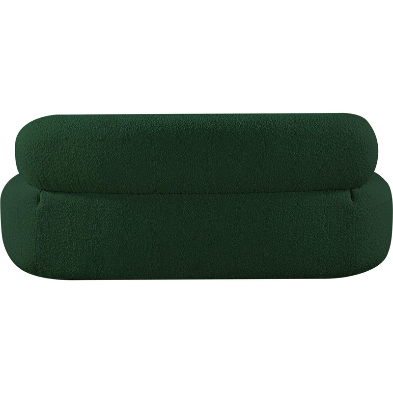 Meridian Venti Green Boucle Fabric Loveseat IMAGE 3