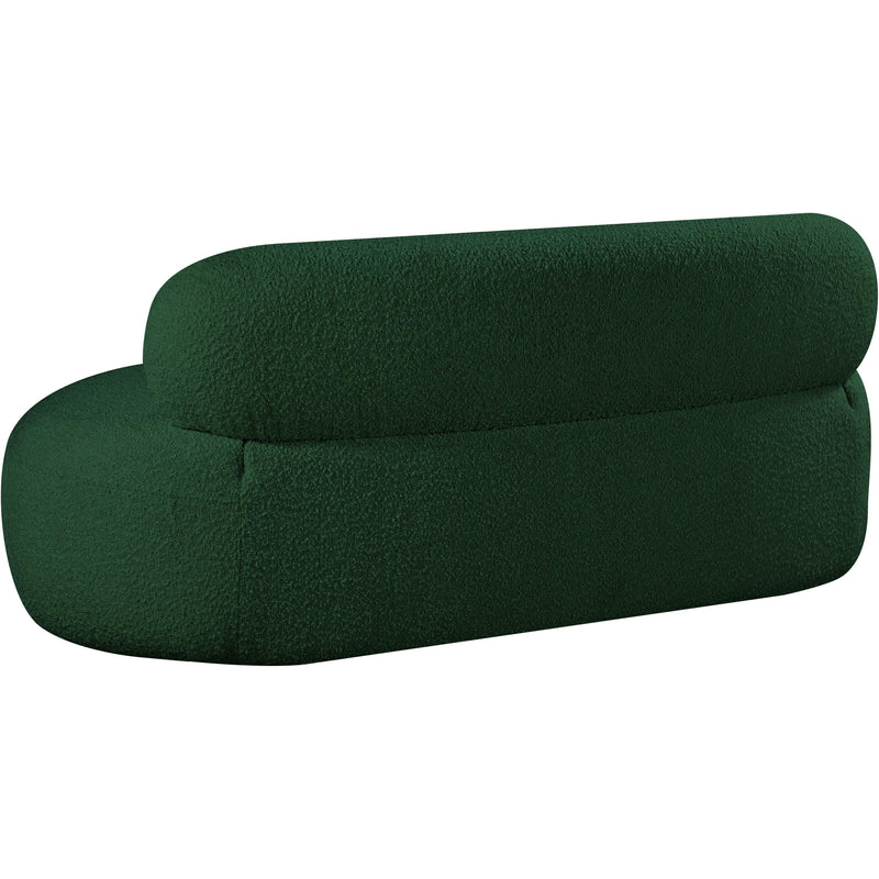 Meridian Venti Green Boucle Fabric Loveseat IMAGE 4