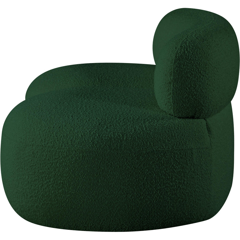 Meridian Venti Green Boucle Fabric Loveseat IMAGE 7