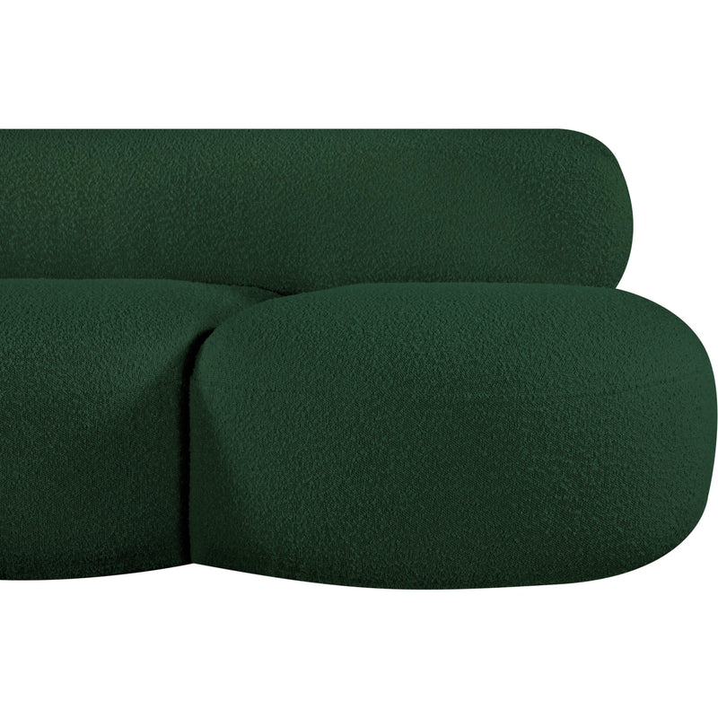 Meridian Venti Green Boucle Fabric Loveseat IMAGE 8