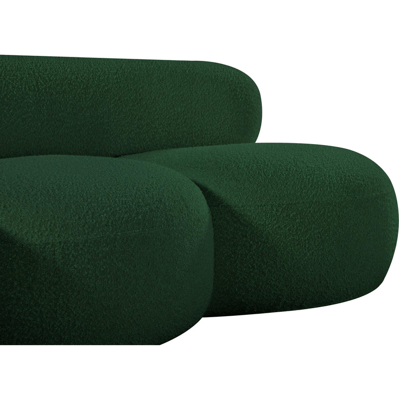 Meridian Venti Green Boucle Fabric Loveseat IMAGE 9