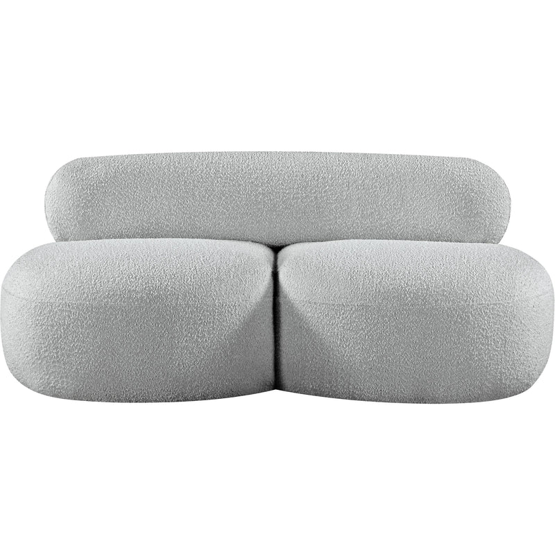 Meridian Venti Grey Boucle Fabric Loveseat IMAGE 5