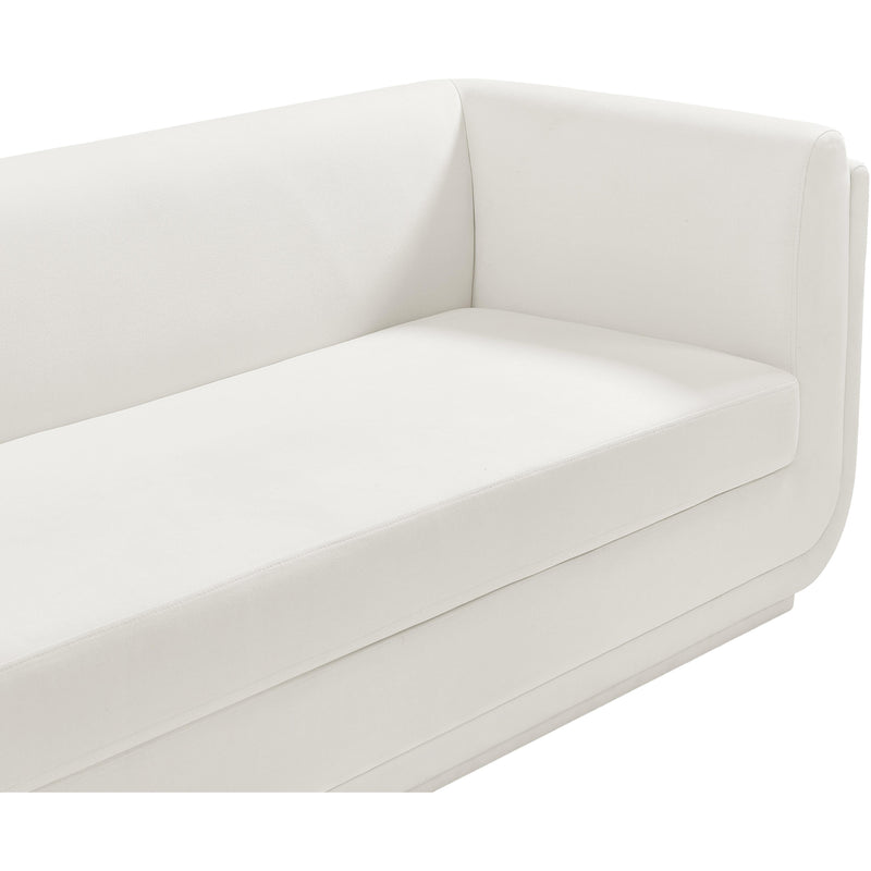 Meridian Kimora Cream Linen Textured Fabric Loveseat IMAGE 10