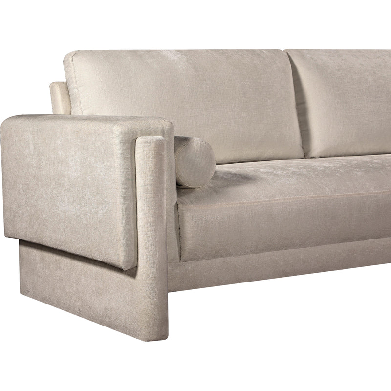 Meridian Madeline Beige Chenille Fabric Loveseat IMAGE 10