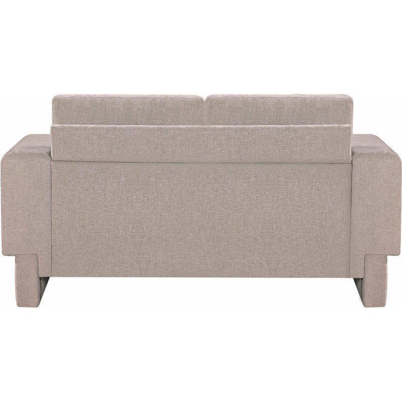 Meridian Madeline Beige Chenille Fabric Loveseat IMAGE 3