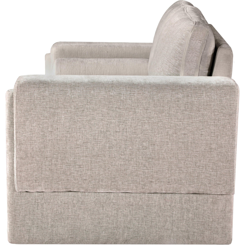 Meridian Madeline Beige Chenille Fabric Loveseat IMAGE 6