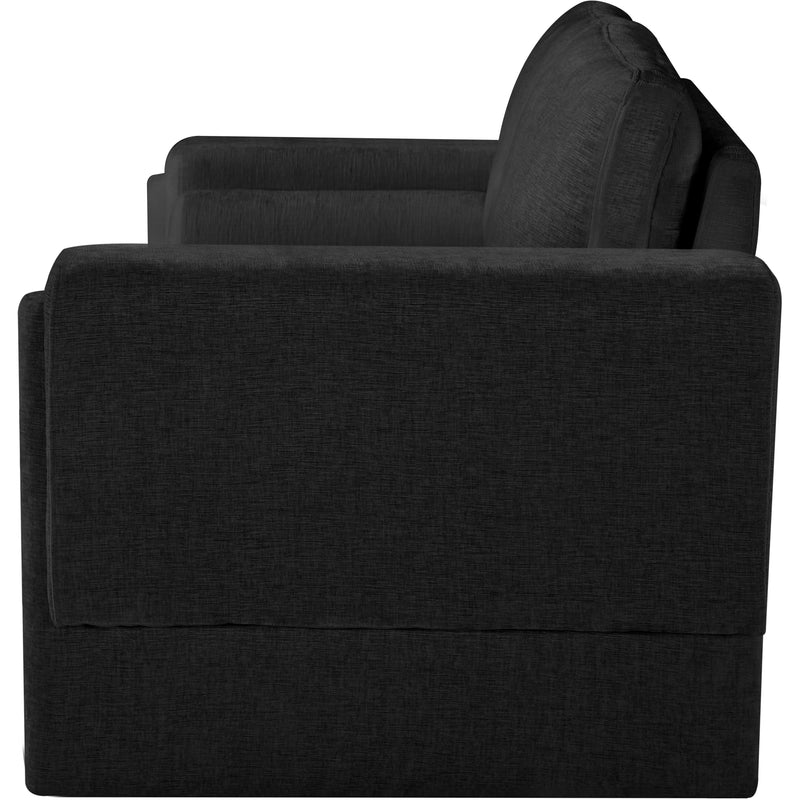 Meridian Madeline Black Chenille Fabric Loveseat IMAGE 6