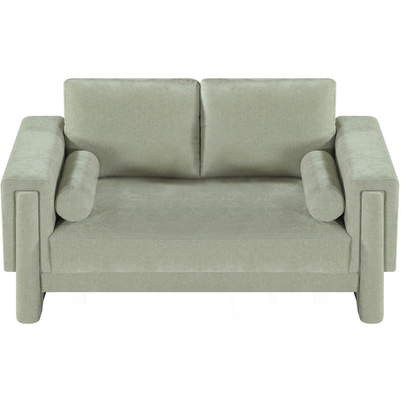 Meridian Madeline Mint Chenille Fabric Loveseat IMAGE 5