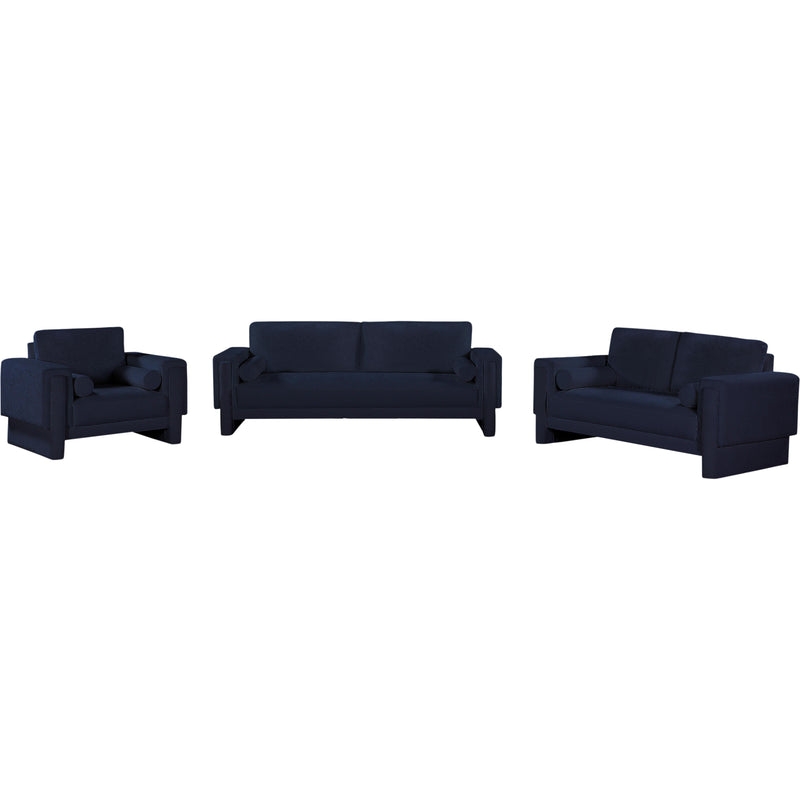 Meridian Madeline Navy Chenille Fabric Loveseat IMAGE 13