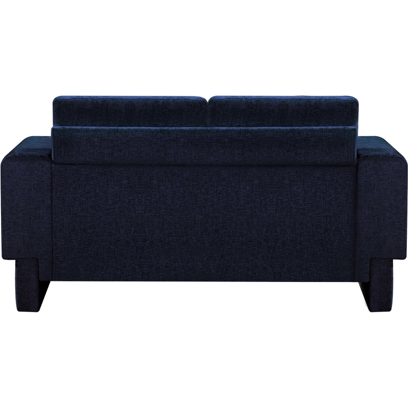 Meridian Madeline Navy Chenille Fabric Loveseat IMAGE 3