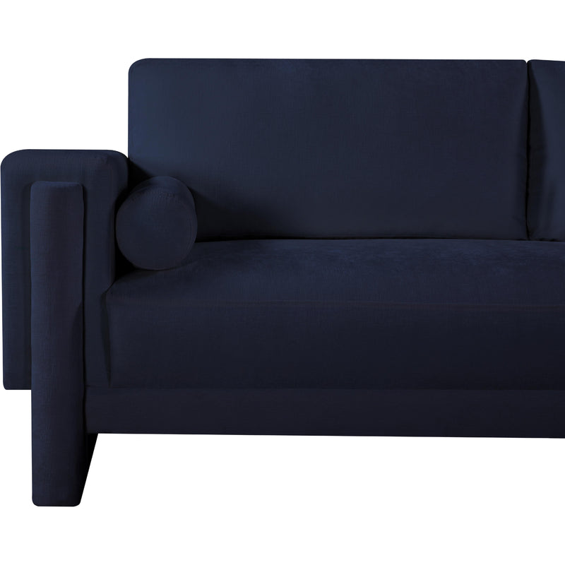 Meridian Madeline Navy Chenille Fabric Loveseat IMAGE 8