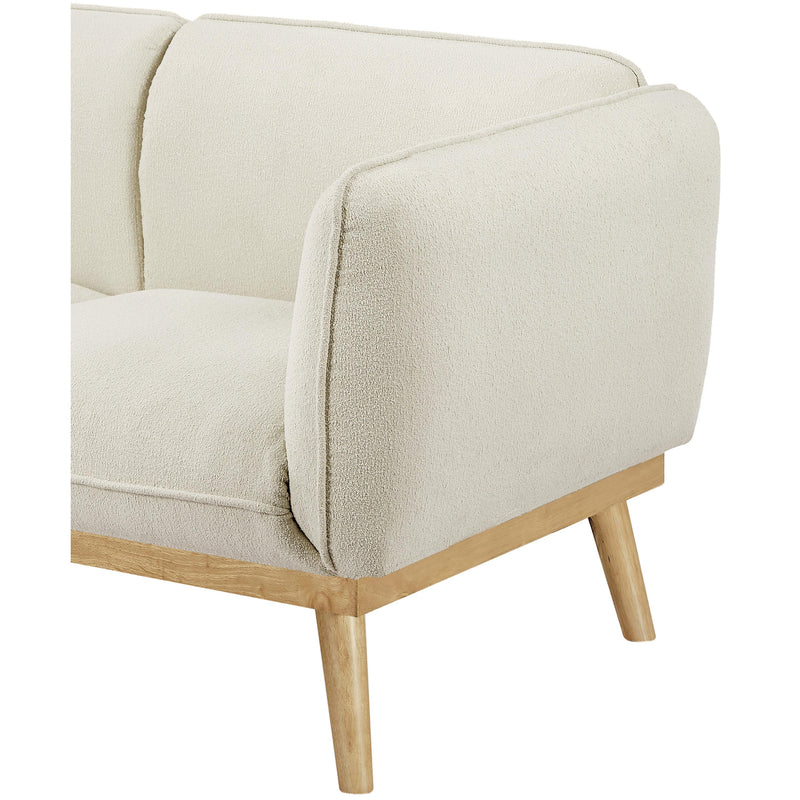 Meridian Nolita Cream Boucle Fabric Loveseat IMAGE 10