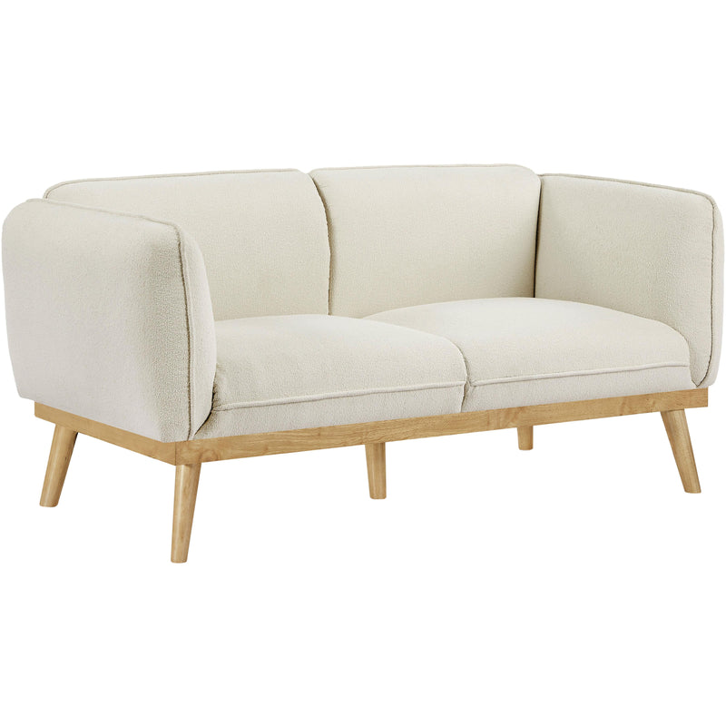 Meridian Nolita Cream Boucle Fabric Loveseat IMAGE 17