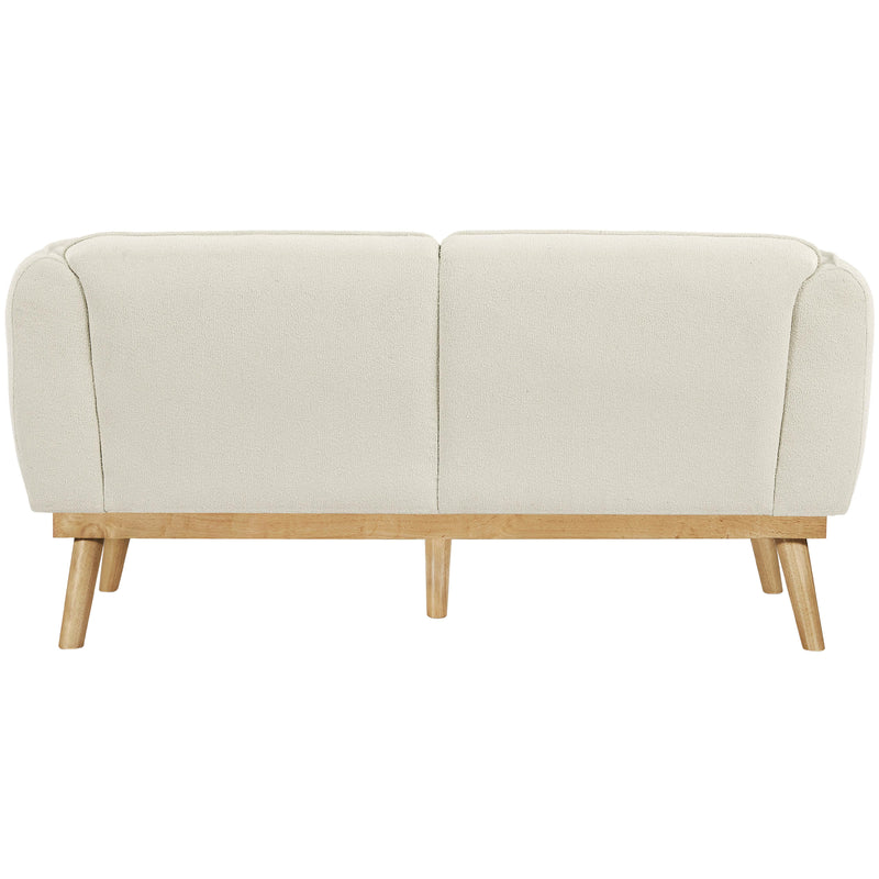 Meridian Nolita Cream Boucle Fabric Loveseat IMAGE 3