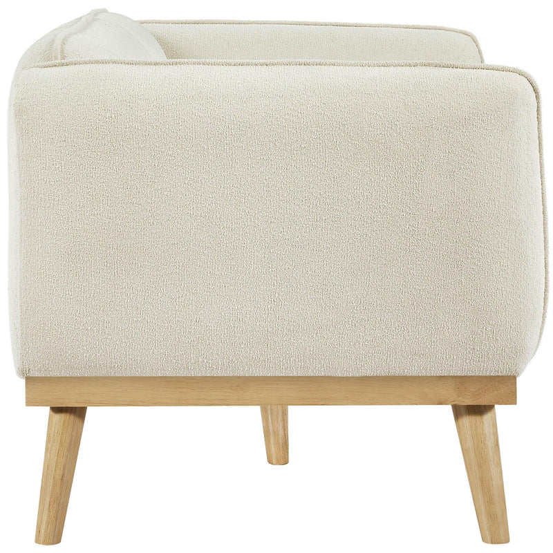 Meridian Nolita Cream Boucle Fabric Loveseat IMAGE 7