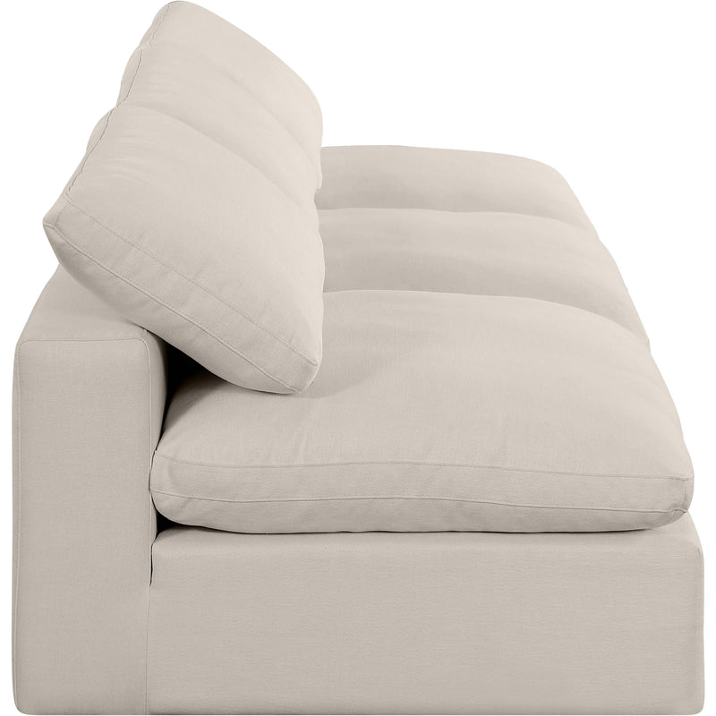 Meridian Comfy Beige Linen Textured Fabric Modular Sofa IMAGE 5