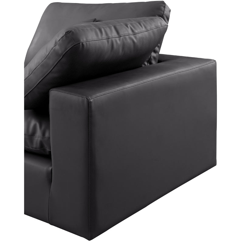 Meridian Comfy Black Vegan Leather Modular Sectional IMAGE 13