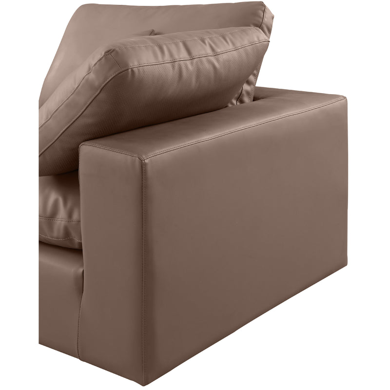 Meridian Comfy Brown Vegan Leather Modular Sectional IMAGE 13