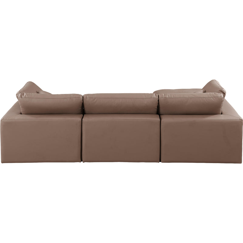 Meridian Comfy Brown Vegan Leather Modular Sectional IMAGE 6