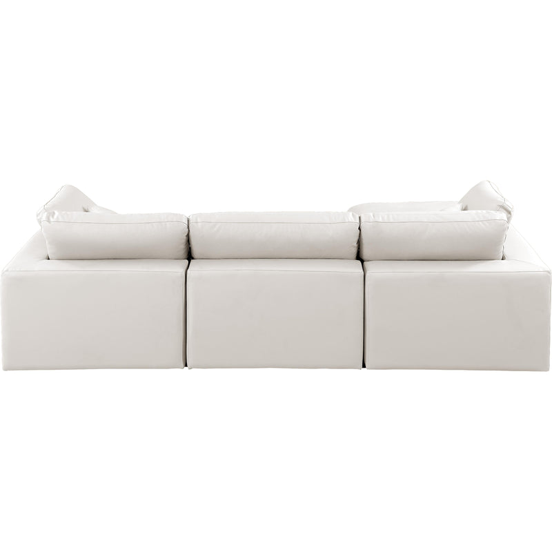 Meridian Comfy Cream Vegan Leather Modular Sectional IMAGE 6