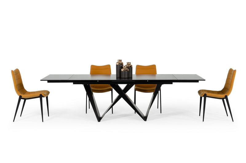 Modrest Fritz - Modern Black Extendable Ceramic Dining Table