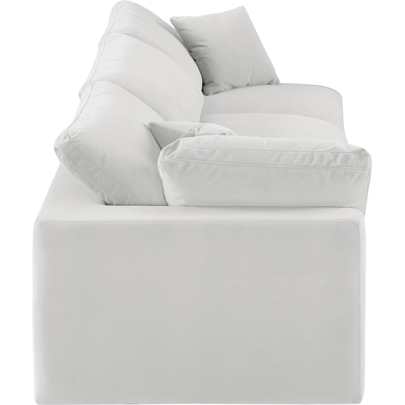 Meridian Comfy Cream Velvet Modular Sofa IMAGE 5