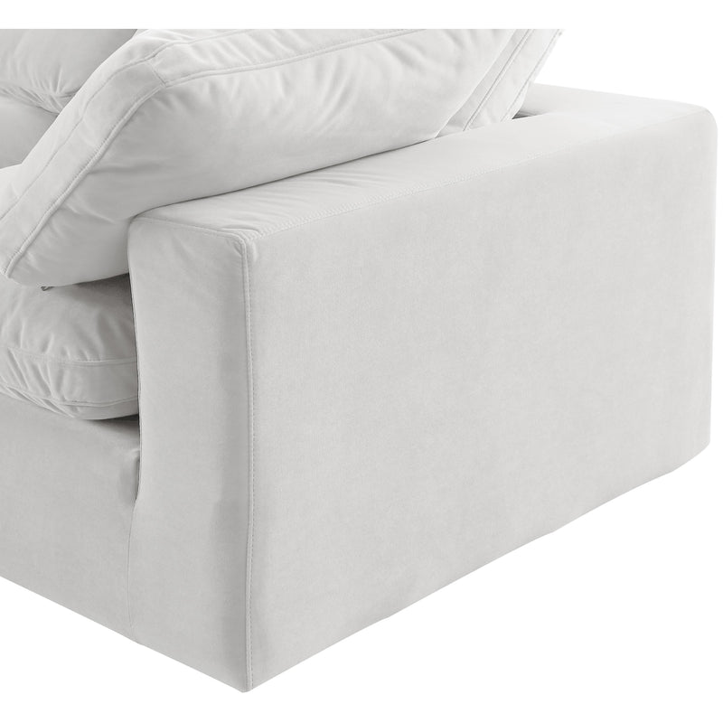Meridian Comfy Cream Velvet Modular Sofa IMAGE 7