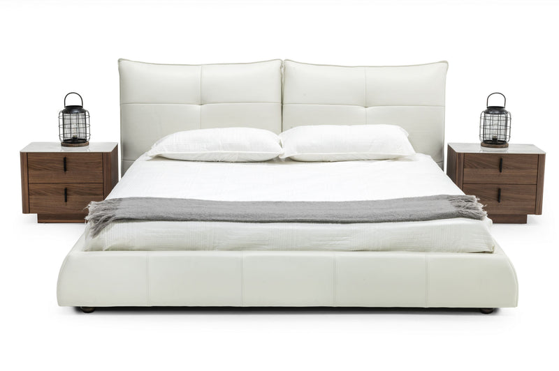 Modrest Patrick - Modern White Leather Bed