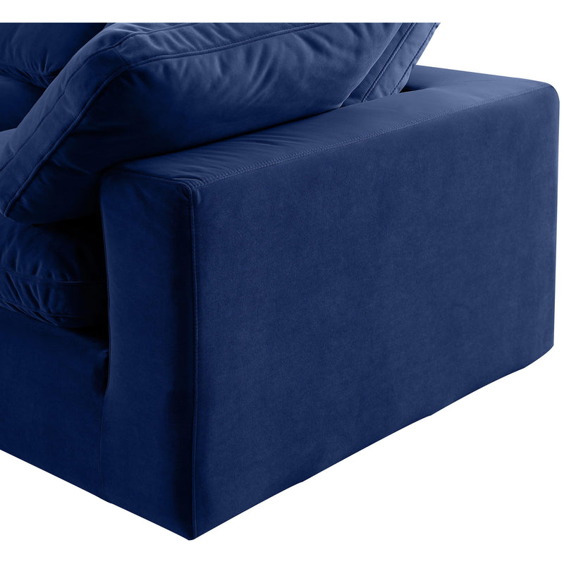 Meridian Comfy Navy Velvet Modular Sectional IMAGE 12