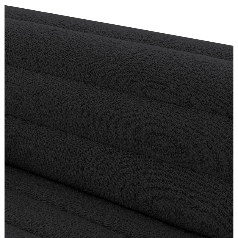 Meridian Cascade Black Boucle Fabric Loveseat IMAGE 13